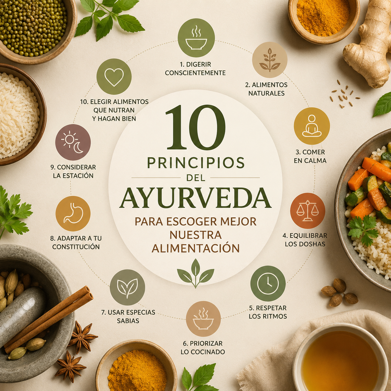 10 principios del ayurveda para tu alimentacion